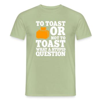 Lustig Getoastetes Brot Sprichwort - Männer T-Shirt - Sage - Vorne - AI Model Male 178 light (178cm)