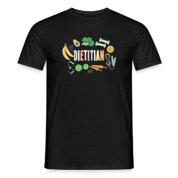 Excellent design de nutritionniste - T-shirt homme - noir - Devant - AI Model Male 178 light (178cm)