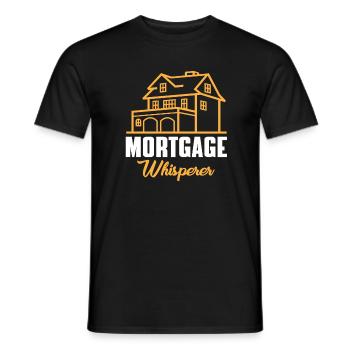 Funny mortgage whisperer - Men's T-Shirt - black - Front - AI Model Male 178 light (178cm)