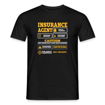 Insurance agent - Men's T-Shirt - black - Front - AI Model Male 178 light (178cm)