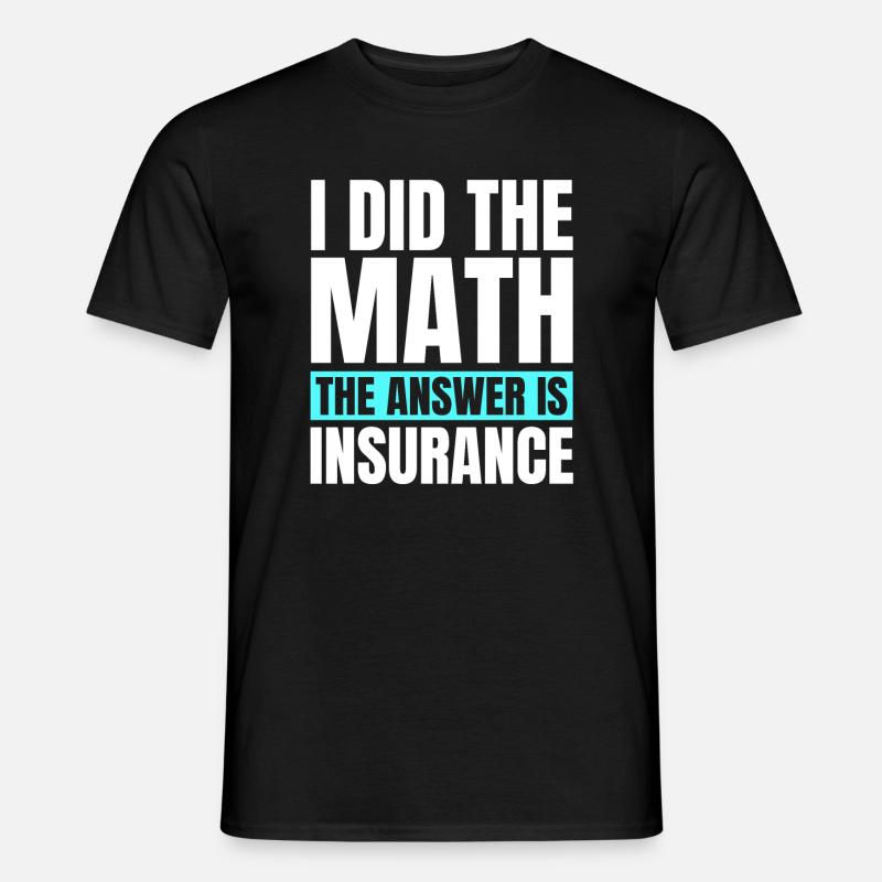 Lustiger Versicherungsvertreter Spruch - Männer T-Shirt - Schwarz