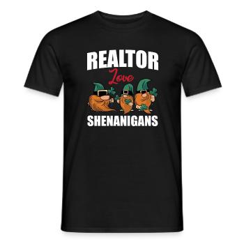 Immobilier St. Patrick’s Day Shenanigans Gnome - T-shirt homme - noir - Devant - AI Model Male 178 light (178cm)