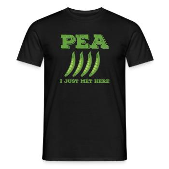 Cadeau drôle d’amoureux des pois - T-shirt homme - noir - Devant - AI Model Male 178 light (178cm)