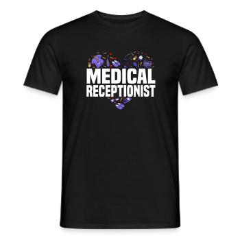 Medizinische Rezeptionistin - Männer T-Shirt - Schwarz - Vorne - AI Model Male 178 light (178cm)