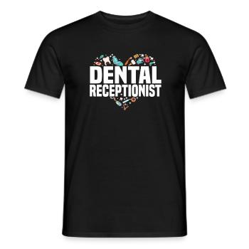 Zahnarzthelferin Herz - Männer T-Shirt - Schwarz - Vorne - AI Model Male 178 light (178cm)
