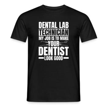 Lustiges Dentallabortechniker Geschenk - Männer T-Shirt - Schwarz - Vorne - AI Model Male 178 light (178cm)