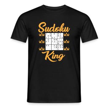 Sudoku König - Männer T-Shirt - Schwarz - Vorne - AI Model Male 178 light (178cm)