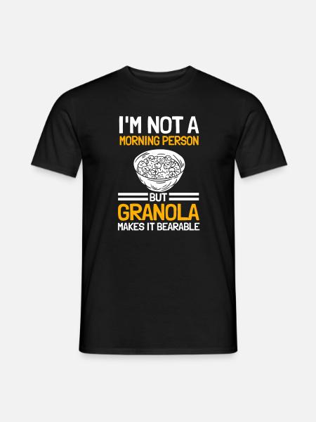Granola lover saying - Men's T-Shirt - black
