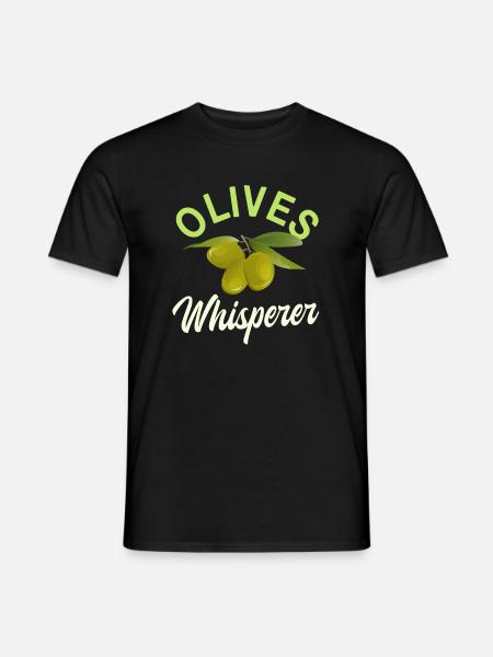 Olive Whisperer - Men's T-Shirt - black