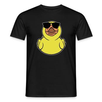 Gummi Ente Mit Sonnenbrille - Männer T-Shirt - Schwarz - Vorne - AI Model Male 178 light (178cm)
