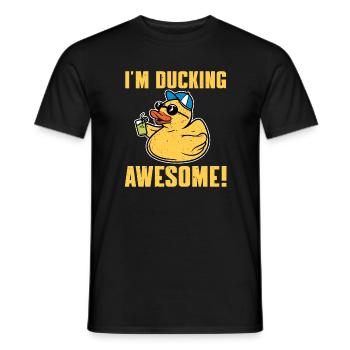 Lustiges Quietscheentchen - Männer T-Shirt - Schwarz - Vorne - AI Model Male 178 light (178cm)