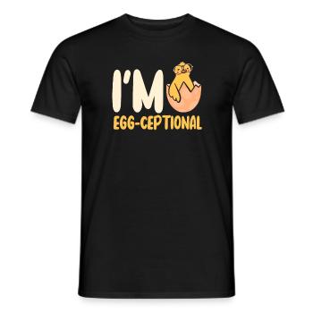 I'M Egg-Ceptional - Men's T-Shirt - black - Front - AI Model Male 178 light (178cm)