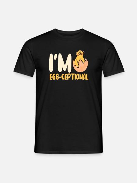 I'M Egg-Ceptional - Men's T-Shirt - black