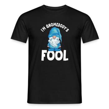 Drôle de gnome disant nains de jardin - T-shirt homme - noir - Devant - AI Model Male 178 light (178cm)