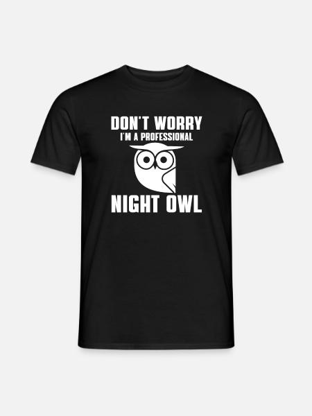 Süßes Nachtschicht Geschenk - Männer T-Shirt - Schwarz