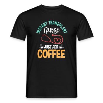 Transplantationskrankenschwester Liebt Kaffee - Männer T-Shirt - Schwarz - Vorne - AI Model Male 178 light (178cm)