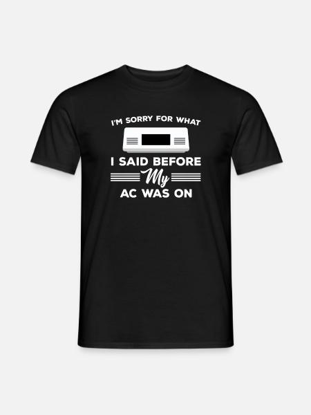 Funny Air Conditioner Gift - Men's T-Shirt - black