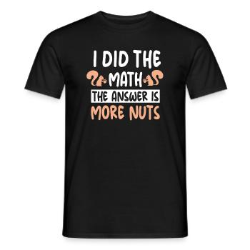 Écureuils et noix - T-shirt homme - noir - Devant - AI Model Male 178 light (178cm)