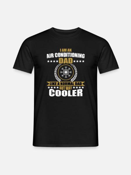 Air conditioners Papa - Men's T-Shirt - black