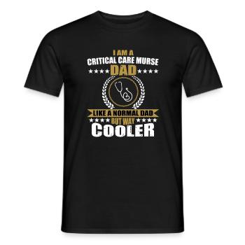 Drôle d’infirmier en soins intensifs père pour hommes - T-shirt homme - noir - Devant - AI Model Male 178 light (178cm)