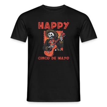 Cheerful Cinco de Mayo - Men's T-Shirt - black - Front - AI Model Male 178 light (178cm)