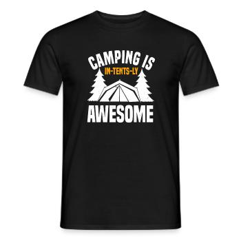 Camping Ist In Zelten Genial - Männer T-Shirt - Schwarz - Vorne - AI Model Male 178 light (178cm)
