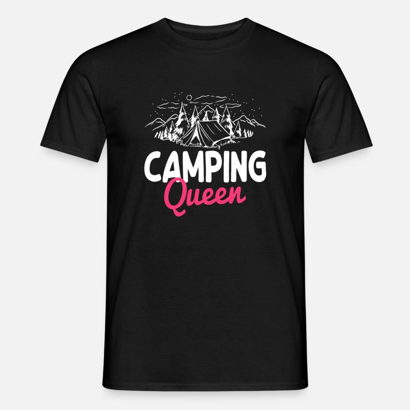 Fun Camping Queen - T-shirt homme - noir