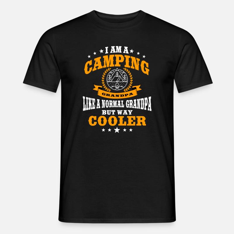 Lustiger Camping Opa - Männer T-Shirt - Schwarz