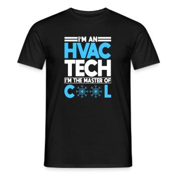 Funny HVAC technician clothing - Men's T-Shirt - black - Front - AI Model Male 178 light (178cm)