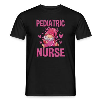 Pediatric Nurse Gnome - Men's T-Shirt - black - Front - AI Model Male 178 light (178cm)