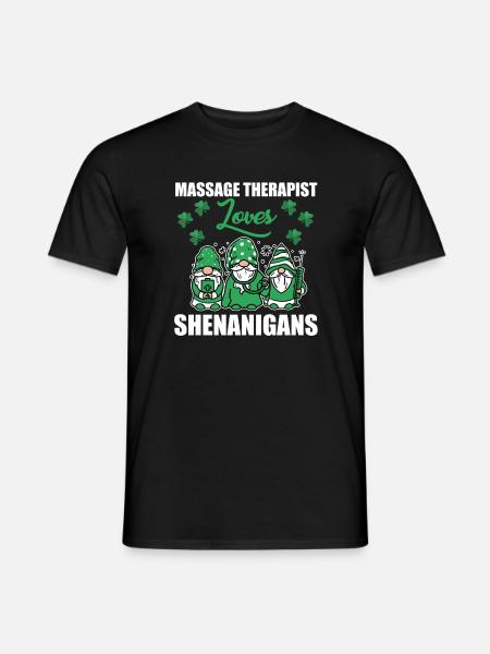 Masseur adore la Saint-Patrick de Shenanigance - T-shirt homme - noir