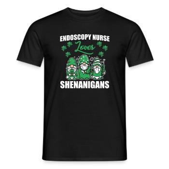 Endoscopy Nurse St. Patrick's Day - Men's T-Shirt - black - Front - AI Model Male 178 light (178cm)