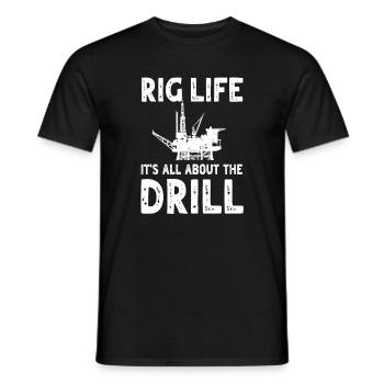 Lustiges Offshore-ölfeld-arbeiter-design - Männer T-Shirt - Schwarz - Vorne - AI Model Male 178 light (178cm)