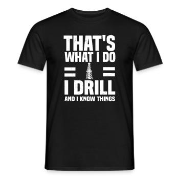 Oilfield workers - Men's T-Shirt - black - Front - AI Model Male 178 light (178cm)