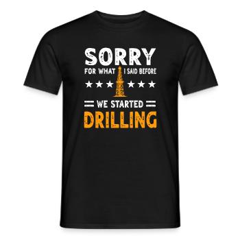 Funny oilfield worker costume - Men's T-Shirt - black - Front - AI Model Male 178 light (178cm)