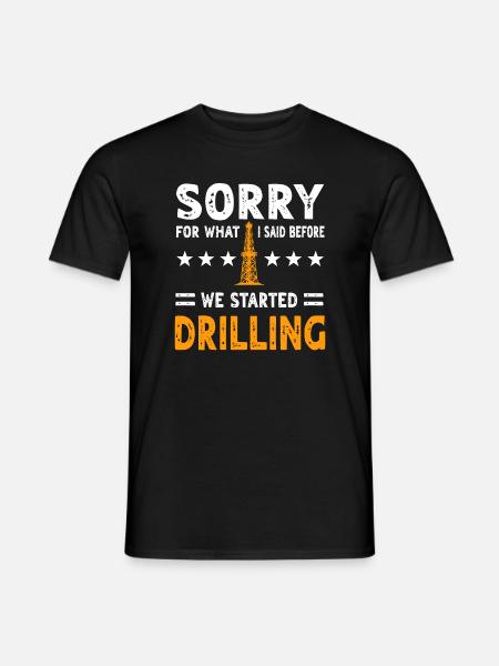 Funny oilfield worker costume - Men's T-Shirt - black