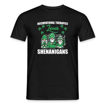 Costume de la Saint-Patrick ergothérapeute - T-shirt homme - noir - Devant - AI Model Male 178 light (178cm)