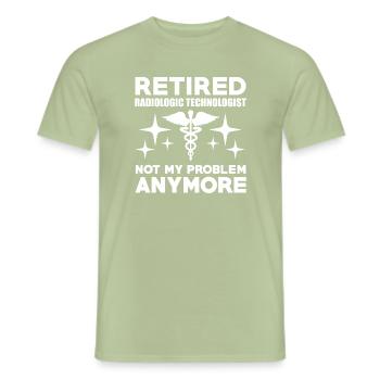 Retraite des assistants en radiologie à la retraite - T-shirt homme - vert sauge - Devant - AI Model Male 178 light (178cm)