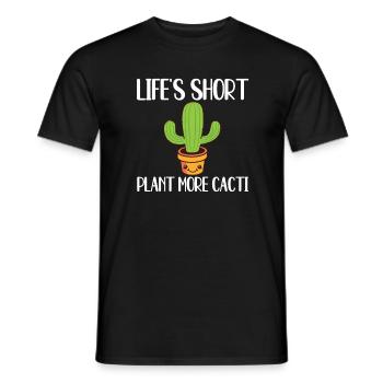 Funny Cactus Lovers Outfit Gardening - Men's T-Shirt - black - Front - AI Model Male 178 light (178cm)