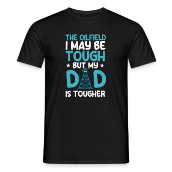 Sweet Oilfield Father Says Kids Son Daughter - Men's T-Shirt - black - Front - AI Model Male 178 light (178cm)