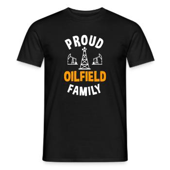 Fière famille de champs pétrolifères - T-shirt homme - noir - Devant - AI Model Male 178 light (178cm)