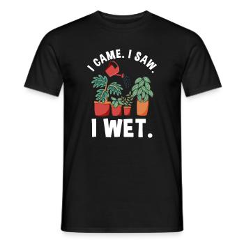 Funny Garden Plant Wet Plants - Men's T-Shirt - black - Front - AI Model Male 178 light (178cm)
