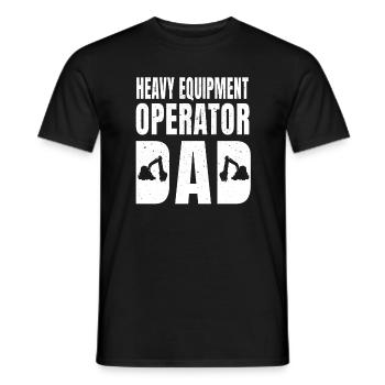 Conducteur d’excavatrice Daddy Cadeau - T-shirt homme - noir - Devant - AI Model Male 178 light (178cm)