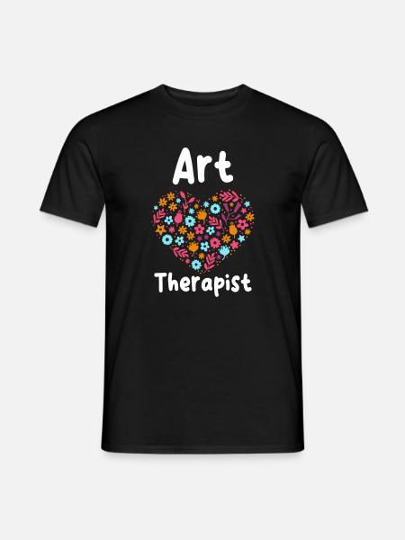 Art Therapist Heart - Men's T-Shirt - black
