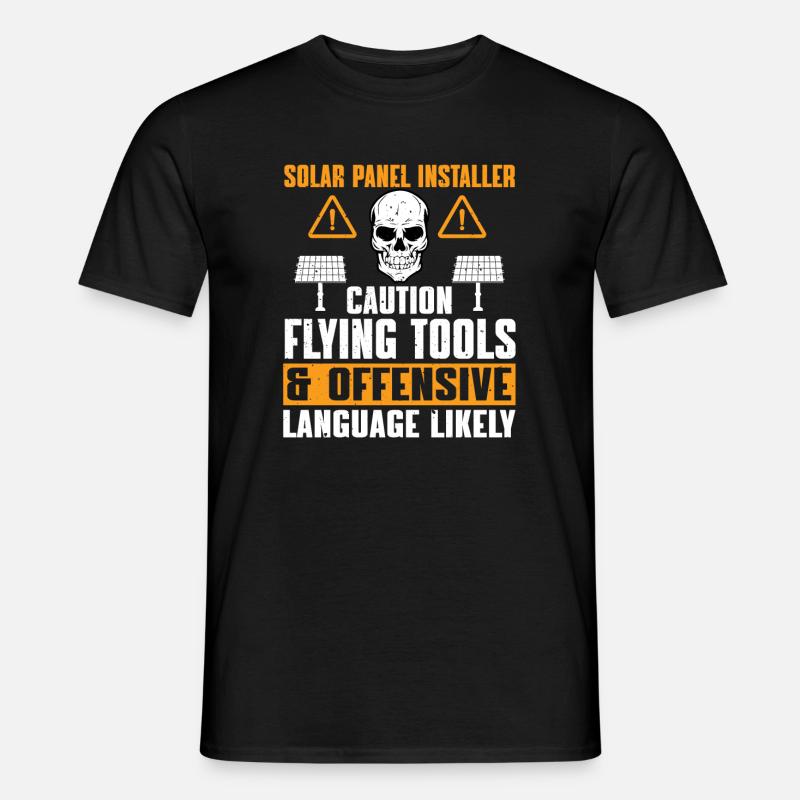 Solar Panel Installer Gift - Men's T-Shirt - black