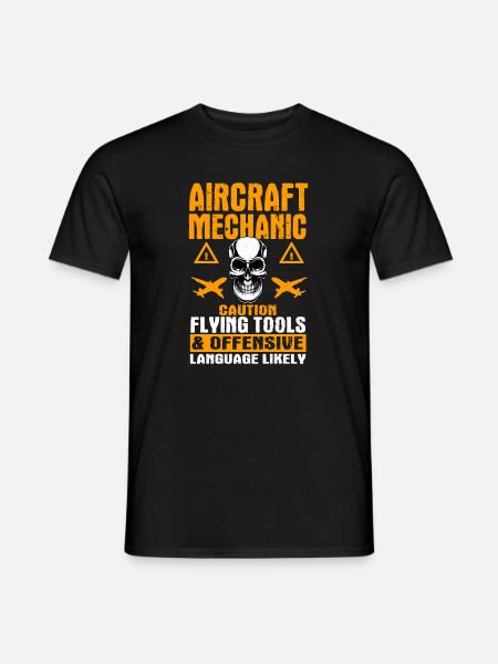 Flugzeugmechaniker Geschenk - Männer T-Shirt - Schwarz