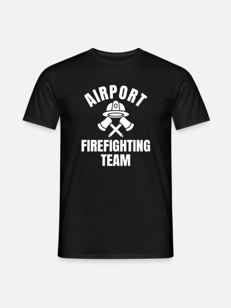 Flughafen Feuerbekämpfungs-Team - Männer T-Shirt - Schwarz