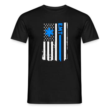 USA Emergency Paramedic America - Men's T-Shirt - black - Front - AI Model Male 178 light (178cm)