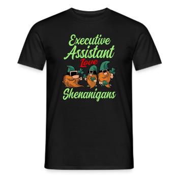 Executive Assistant St. Patrick's Day - Men's T-Shirt - black - Front - AI Model Male 178 light (178cm)