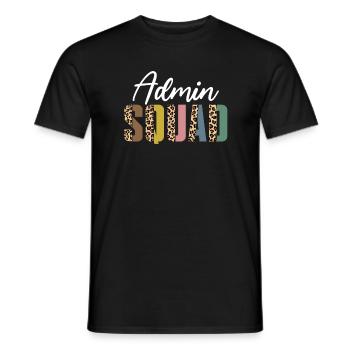 Admin squad leopard print - Men's T-Shirt - black - Front - AI Model Male 178 light (178cm)